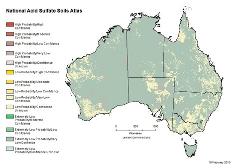 Acid sulphate soils map